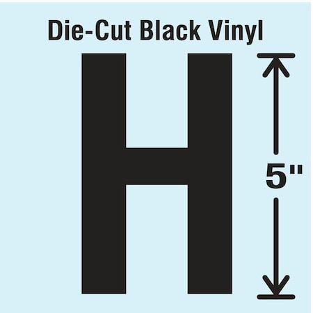 Stranco LetterLabel, Vinyl, 5inH, 2-3/4inW, PK10 DBV-5-H-10