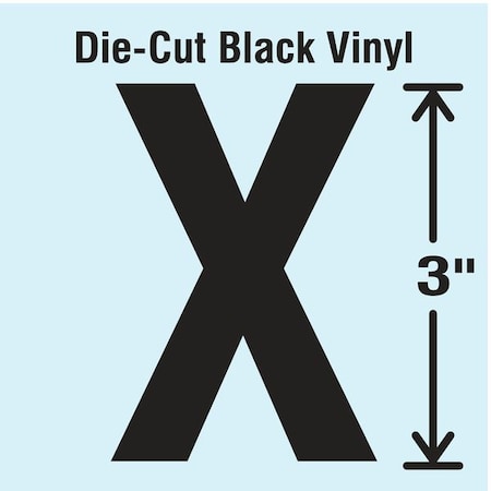 Stranco LetterLabel, Vinyl, 3inH, 1-5/8inW, PK10 DBV-3-X-10
