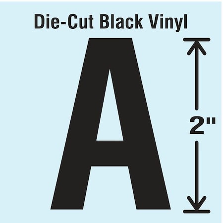 Stranco LetterLabel, Vinyl, 2inH, 1-1/4inW, PK10 DBV-2-A-10