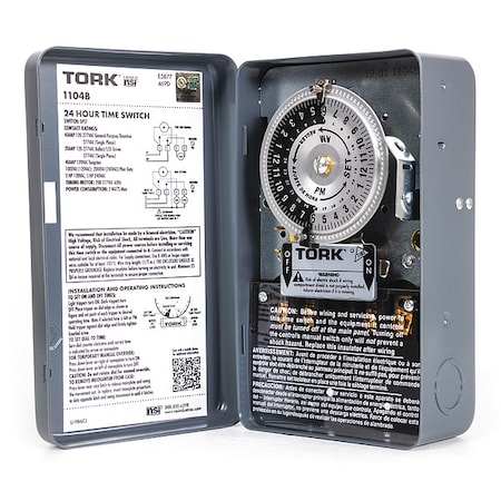 Nsi Tork Electromechanical Timer, 208 to 277V 1104B