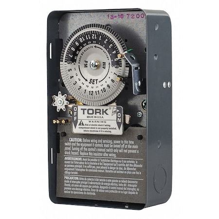 Nsi Tork Electromechanical Timer, 120V, DPST-NO 7200