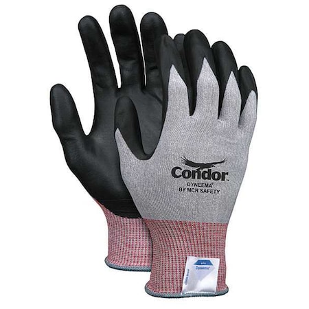 Condor Cut Resistant Coated Gloves, Cut Level 2 , Nitrile , Smooth , L 1 PR 30YP55