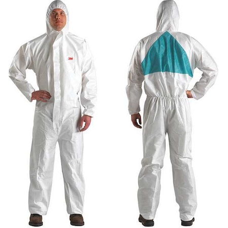 3M Hooded Disposable Coveralls, Xl, White, SMMMS 4520-XL