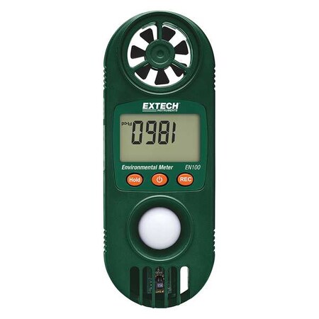 Extech Anemometer with Humidity, 80 to 3937 fpm EN100