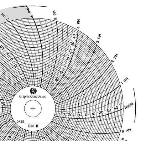 Graphic Controls Circular Paper Chart, 1 day, PK60 Chart 011