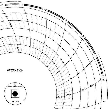 Graphic Controls Circular Paper Chart, 1 day, PK60 Chart 469