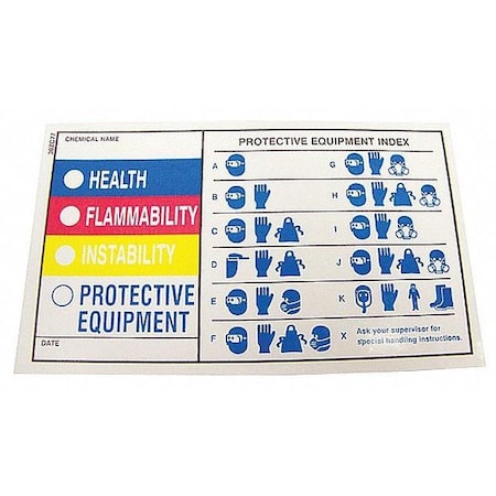 Badger Tag & Label Label, Polypropylene, 3 1/2 in W, 2 in H 107