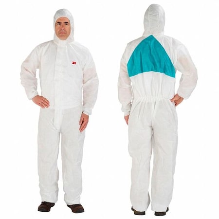 3M Hooded Disposable Coveralls, 2XL, White, SMMMS 4520-XXL