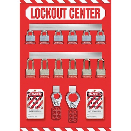 Accuform Lockout Board, Filled, 115 Components KST810