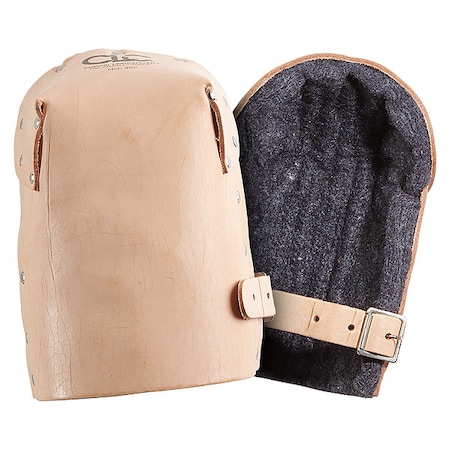 Clc Work Gear Knee Pad, Non-marring, Felt Pad, Leather Cap, Buckle and Loop Closure, 1 Straps, Tan, Universal 309