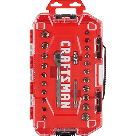 Craftsman Socket Wrench Set, 1/4" Drive, 24 pcs. CMMT12028