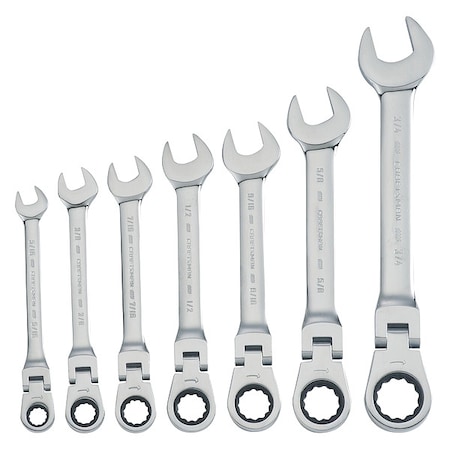 Craftsman Flexible Head Combination Wrench Set, Polished Chrome CMMT87010