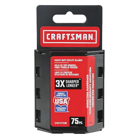 Craftsman Utility Replacement Blades, 7 1/2" L, PK75 CMHT11700N