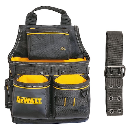 Dewalt Pouch, Tool Pouch, Black/Yellow, Polyester, 13 Pockets DWST540201