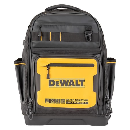 Dewalt Tool Backpack, Yellow, Fabric, 43 Pockets DWST560102