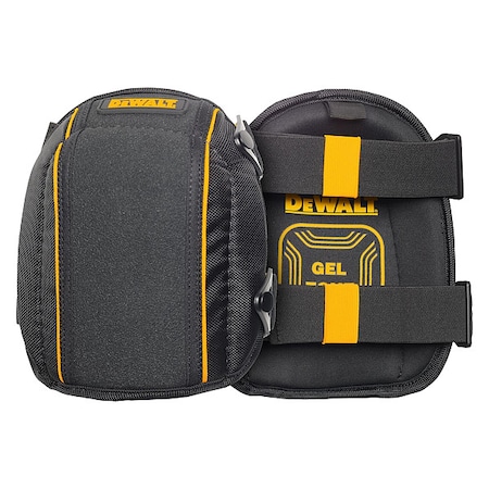 Dewalt Knee Pad, Swivel, Gel Pad, Fabric Cap, Quick Release Closure, 2 Straps, Black, Universal DWST590014
