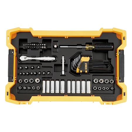 Dewalt 1/4 in, 3/8 in Drive Metric, SAE, 131 pcs DWMT45402