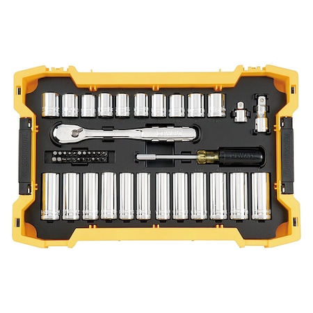 Dewalt 3/8 in, 1/2 in Drive Metric, SAE, 85 pcs DWMT45403