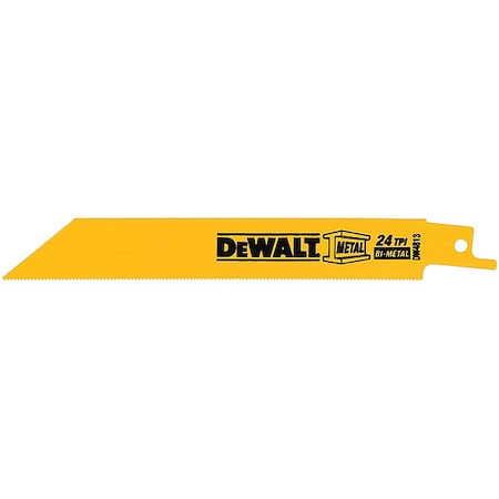Dewalt Reciprocating Saw Blade, L:6", TPI:24, PK25 DW4813B25