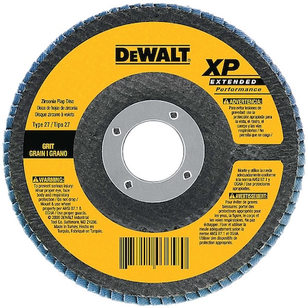 Dewalt 4-1/2" x 5/8"-11 60g type 29 HP flap disc DW8312