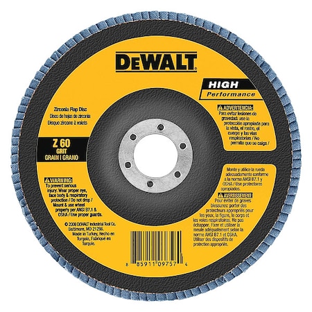 Dewalt 4-1/2" x 7/8" 60g type 27 HP flap disc DW8352