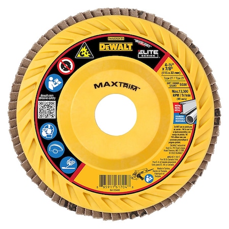 Dewalt XP(TM) Ceramic MAXTRIM Trimmable Flap Disc DWA8282CTR
