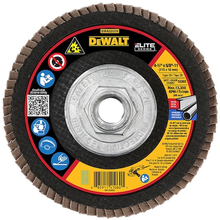 Dewalt 4-1/2" x 5/8"-11 60G T29 XP CER FLAP DISC DWA8281H