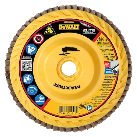 Dewalt XP(TM) Ceramic MAXTRIM Trimmable Flap Disc DWA8280HCTR