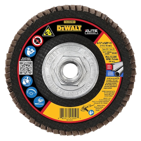 Dewalt 4-1/2" x 5/8"-11 40G T29 XP CER FLAP DISC DWA8280H