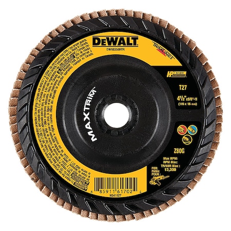 Dewalt HP(TM) MAXTRIM(TM) Trimmable Backer Flap Disc DWA8358HTR