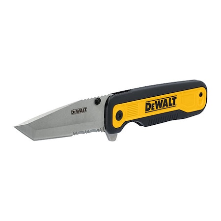 Dewalt Folding Knife, Serrated, 3 1/4 in. L DWHT10994