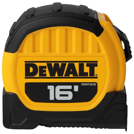 Dewalt Tape Measure, Blade 16 ft L, 1 1/4" W DWHT36105S