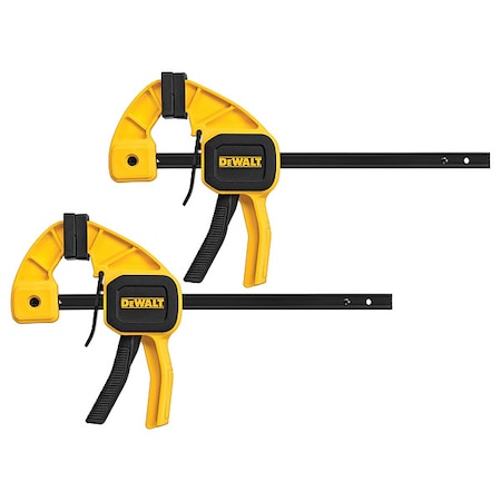 Dewalt 6" Bar Clamp, Nylon Handle and 3 in Throat Depth, 2 PK DWHT83149