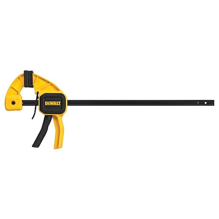 Dewalt 12" Bar Clamp, Nylon Handle and 2 7/16 in Throat Depth DWHT83140