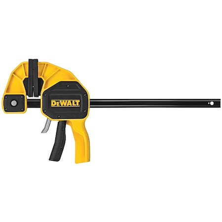 Dewalt 12" Bar Clamp, Nylon Handle and 3 3/4 in Throat Depth DWHT83185