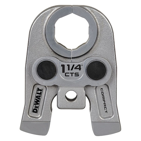 Dewalt Compact CTS Press Jaw For 1-1/4 in Copper/Stainless Pipe, Gray Galvanized DCE210114