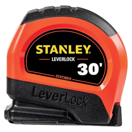 Stanley Tape Measure, Steel, 1 in W blade, 30 ft STHT30819S
