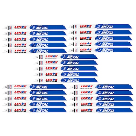 Lenox 12 in x 18 TPI Reciprocating Saw Blade Set, LENOX, 25 PK 20191B12118R