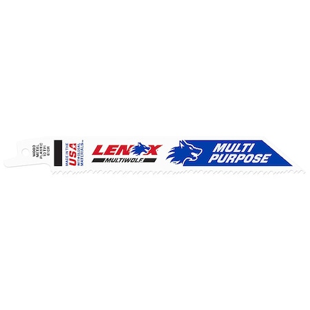 Lenox 6 in x 10 TPI, Reciprocating Saw Blade Set, LENOX, 1 PK 20561S610R