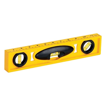 Stanley I-Beam Level, 12 in, Yellow, Measuring Scale Adds Utility 42-466