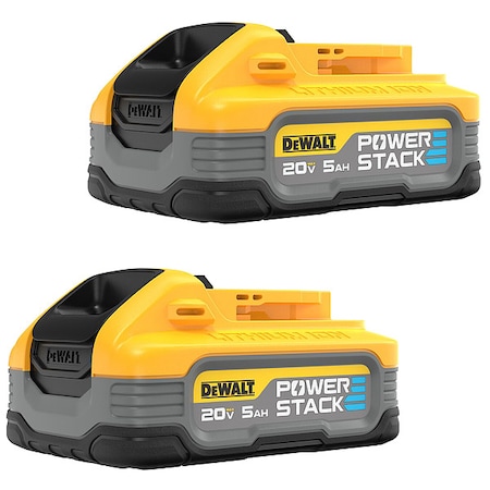 Dewalt Battery Pack, 5 Ah, Li-Ion, PK2 DCBP520-2
