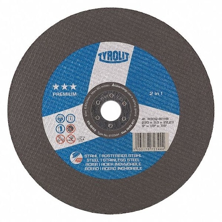 Radiac Abrasives Grinding Wheel, T27, 5"x7/8", 30 Grit, PK10 34301943