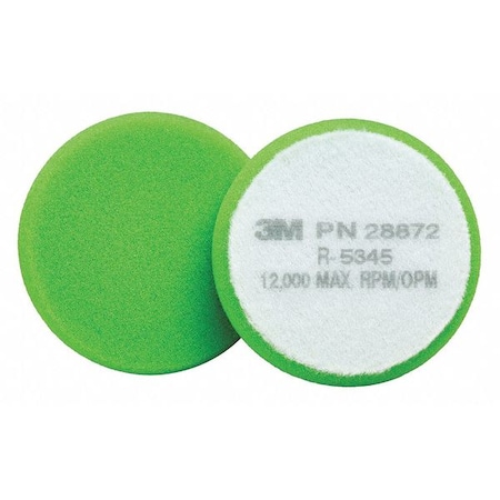 3M Buffing Pad Flat Face 28872, 3-1/2in, Green Foam, 50/pk 28872