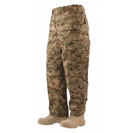 Tru-Spec Men's Men's Tactical Pants, L, All Terrain Tiger Stripe, 50% Nylon/50% Cotton Ripstop 1263