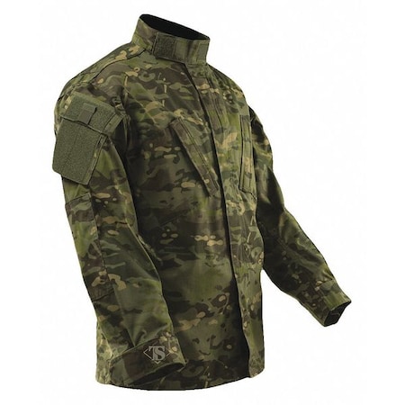 Tru-Spec Tactical Polo Shirt, 50% Cotton, 50% Nylon, Hook-and-Loop, Zipper, 4 Pocket(s), Multicam Tropic 1327
