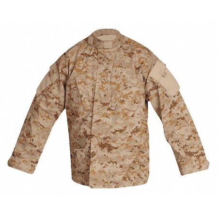 Tru-Spec Tactical Shirt, 35% Cotton, 65% Polyester, Hook-and-Loop, Zipper, 4 Pocket(s), Desert Digital, 2XL 1292