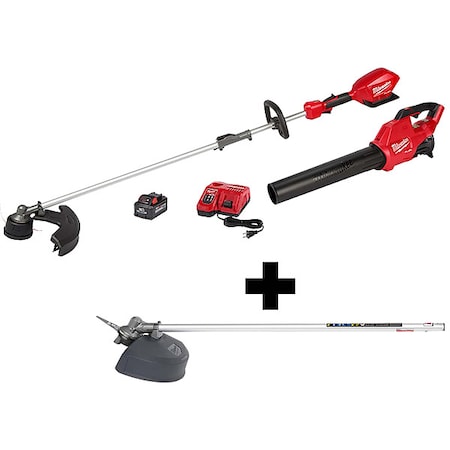 Milwaukee Tool M18 FUEL 2Tool Kit, M18 Brush Cutter Attachment 3000-21, 49-16-2738