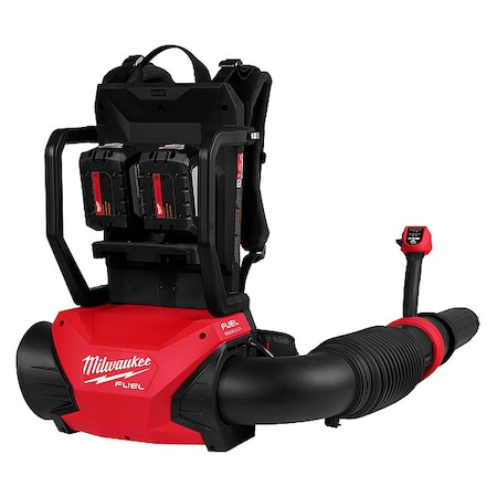 Milwaukee Tool M18(TM) REDLITHIUM(TM) 18 V Battery Powered Leaf Blower Kit, 650 cfm, 155 mph, Kit - HD Batteries 3009-24HD
