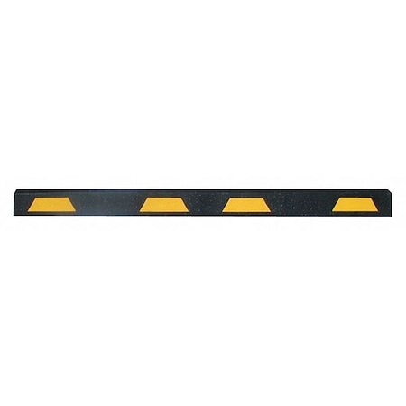Plasticade Car Stop, Yellow Stripes, 6 ft. ST-6Y