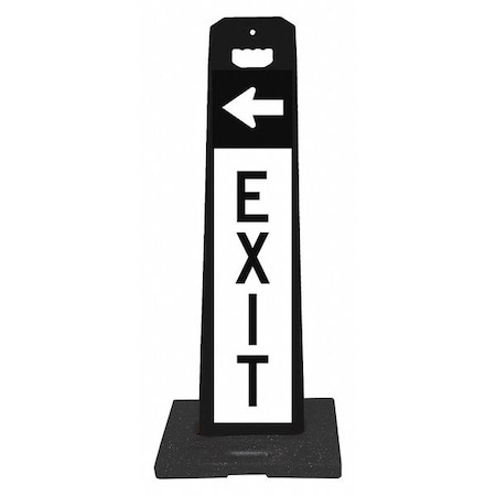 Plasticade Panel, Vertical, Exit Legend 4100-BK-PARK1